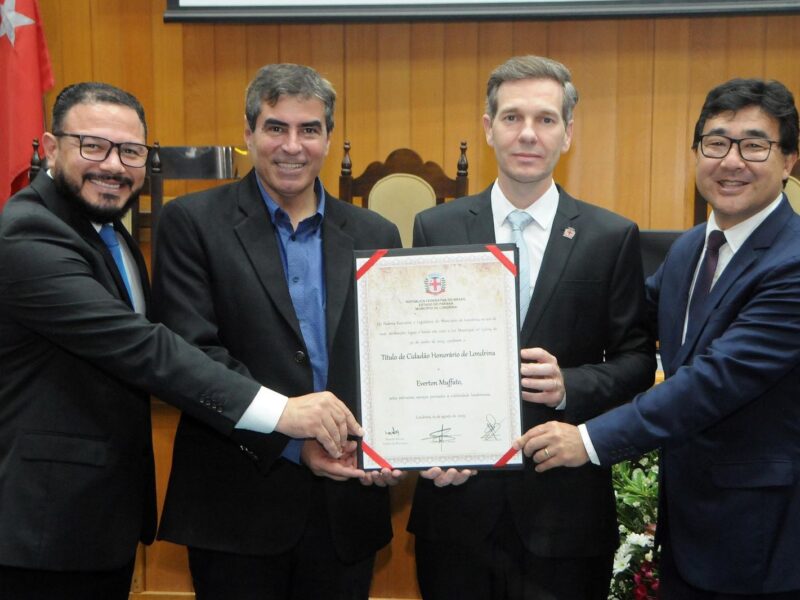Everton Muffato é condecorado com o Título de Cidadão Honorário de Londrina | JValério