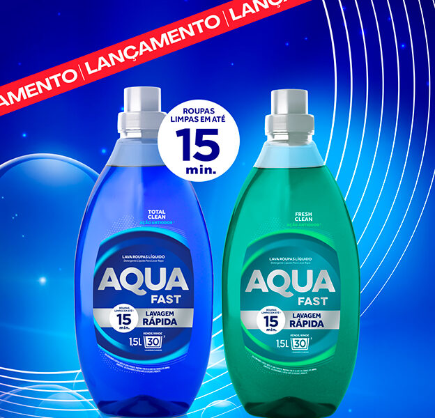 Aquafast lança Lava Roupas Lavagem Rápida