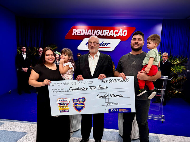 Caminhoneiro de Paranaguá recebe prêmio de R$ 500 mil do Condor Premia