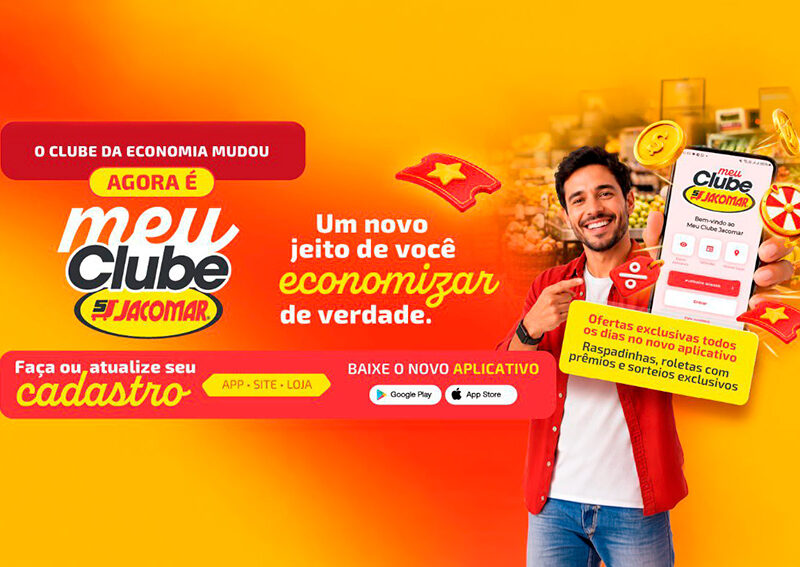 Jacomar lança novo clube de benefícios em campanha com R$ 300 mil em prêmios